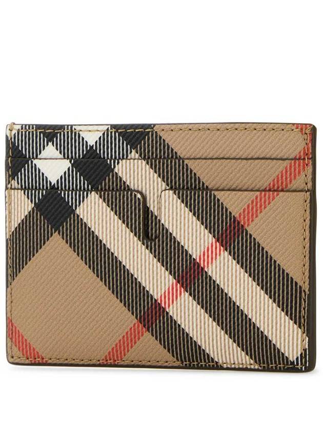 Check Card Case Wallet Beige - BURBERRY - BALAAN 3