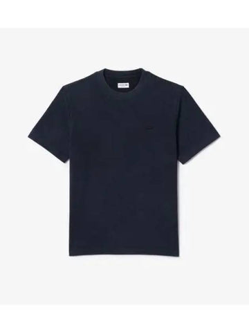 Men s Garment Dying Short Sleeve T Shirt Black - LACOSTE - BALAAN 1