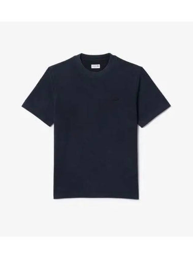 Men s Garment Dying Short Sleeve T Shirt Black - LACOSTE - BALAAN 1