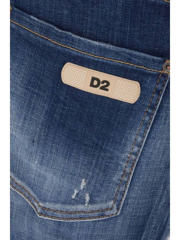 Ripped Cast Wash Cool Guy Straight Jeans Blue - DSQUARED2 - BALAAN 5