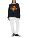 Spray ORB Raglan Sweatshirt Navy - VIVIENNE WESTWOOD - BALAAN 3