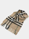 Check Cashmere Scarf Beige - BURBERRY - BALAAN 2