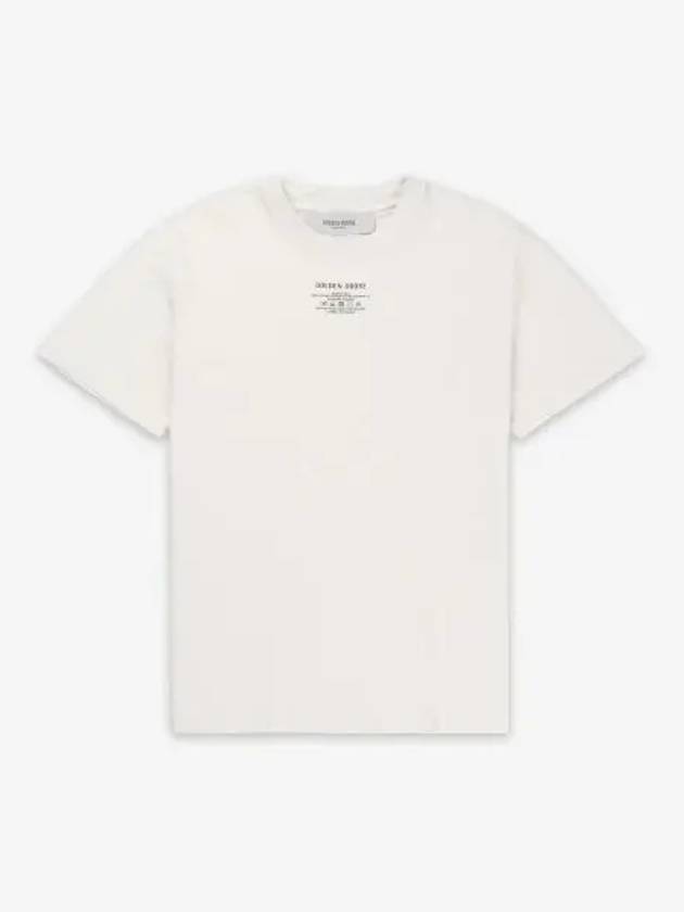 Black Lettering Cotton Short Sleeve T-Shirt White - GOLDEN GOOSE - BALAAN 2