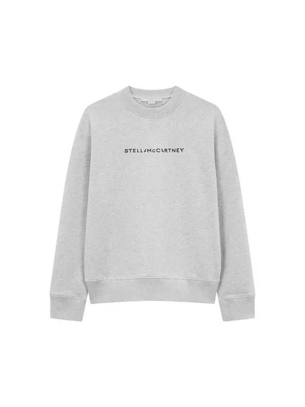 STELLA McCARTNEY Front Logo Crew Neck Sweatshirt Melange Gray - STELLA MCCARTNEY - BALAAN 1