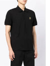 Collar Short Sleeve TShirt Black - BELSTAFF - BALAAN 4