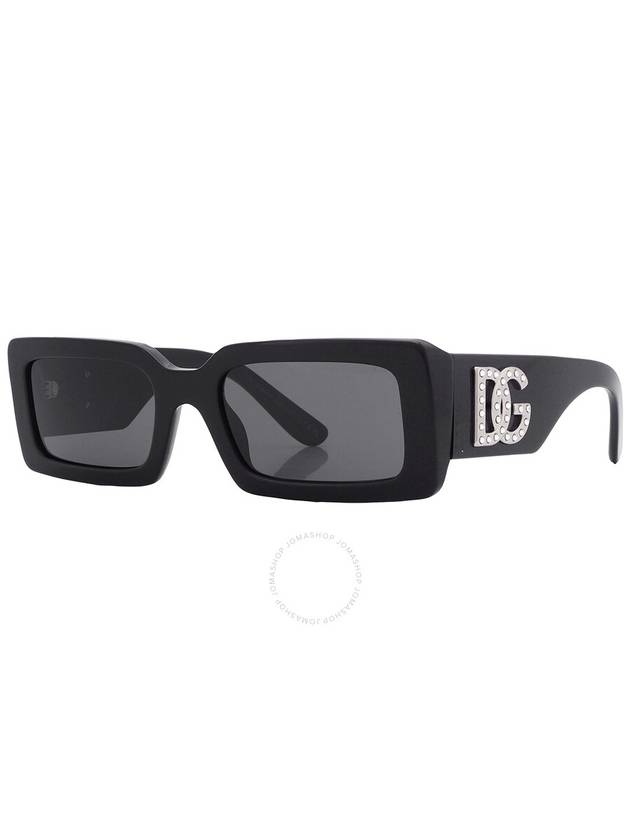 Dolce and Gabbana Dark Grey Rectangular Ladies Sunglasses DG4447B 335587 53 - DOLCE&GABBANA - BALAAN 3