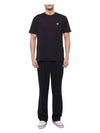 Slimfit Cotton Jersey Short Sleeve T-shirt Black - STONE ISLAND - BALAAN 4