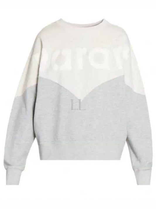 Houston Two-Tone Logo Cotton Sweatshirt Ecru Grey - ISABEL MARANT - BALAAN 2