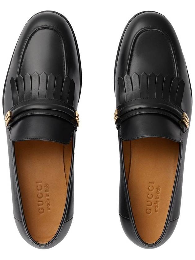 Mirror G Leather Loafers Black - GUCCI - BALAAN 5