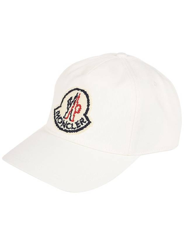 Logo Patch Ball Cap White - MONCLER - BALAAN 2