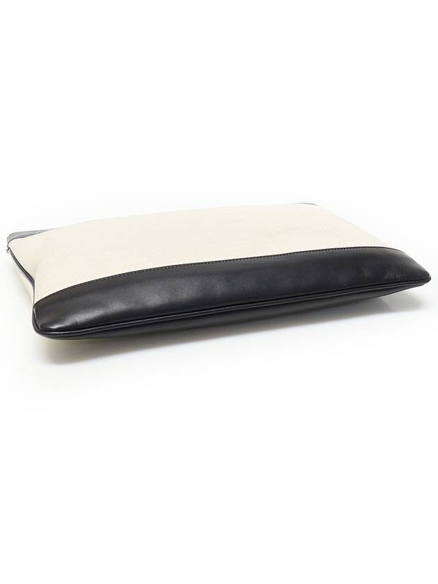 420407 Cotton Canvas Navy Clip M Clutch - BALENCIAGA - BALAAN 5