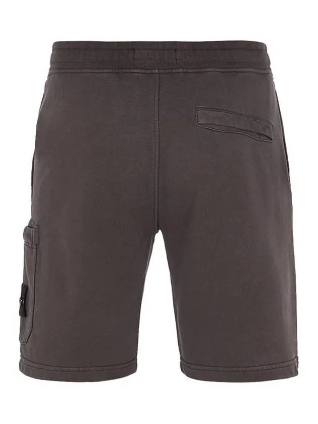 Cotton Fleece Cargo Bermuda Shorts Dark Grey - STONE ISLAND - BALAAN 3