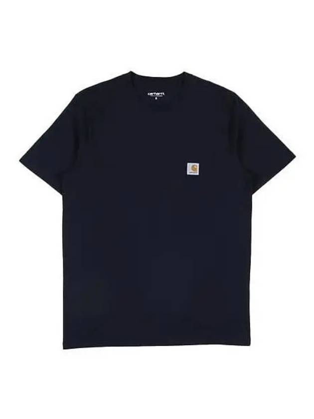 T shirt whip chest pocket short sleeve navy - CARHARTT - BALAAN 1