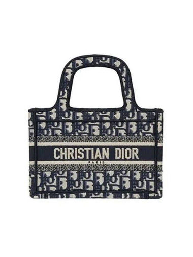 Oblique Book Mini Tote Bag Blue - DIOR - BALAAN 1