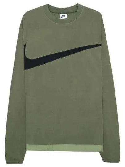 Fleece Winterized Crew Sweatshirt Olive - NIKE - BALAAN 2