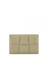 Intrecciato Lambskin Calfskin Card Wallet Travertine - BOTTEGA VENETA - BALAAN 2