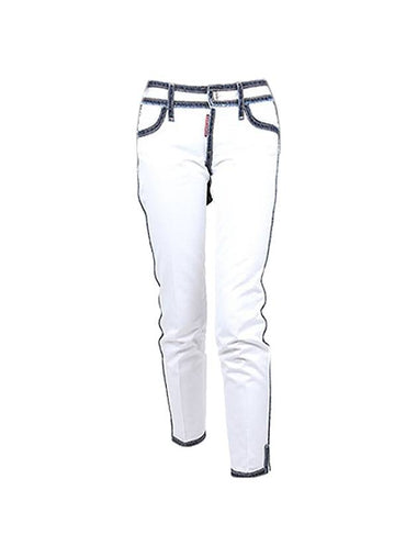 Strap Skinny Jeans White - DSQUARED2 - BALAAN 1