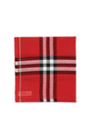 Check Lightweight Wool Silk Scarf Bright Red Black - BURBERRY - BALAAN 1