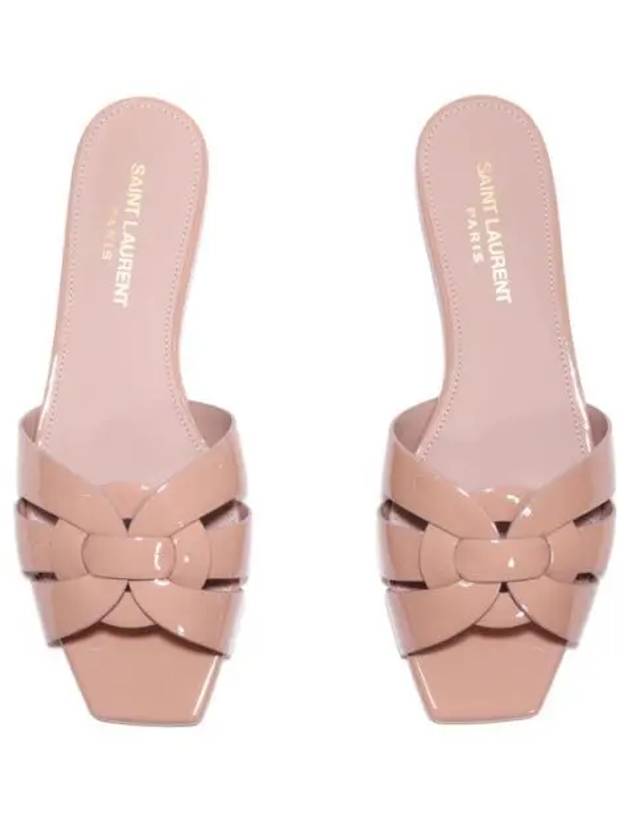 Tribute Patent Leather Mules Dark Pink - SAINT LAURENT - BALAAN 2