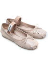 Women's Logo Leather Ballerinas Water Lily - MIU MIU - BALAAN 2