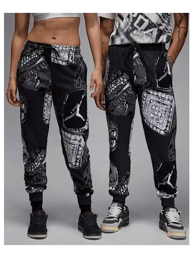 Jordan MVP Print Fleece Track Pants Off Noir - NIKE - BALAAN 2