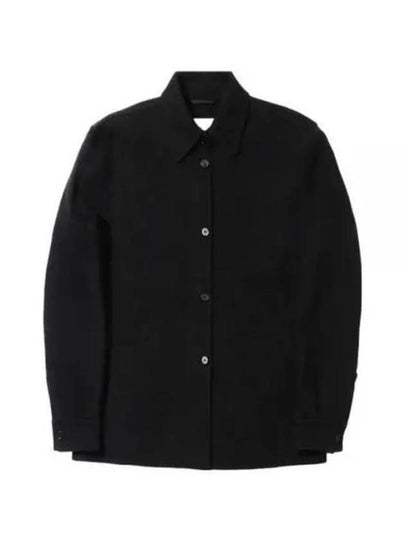 Women's Wool Shirt Jacket Black - JIL SANDER - BALAAN 2