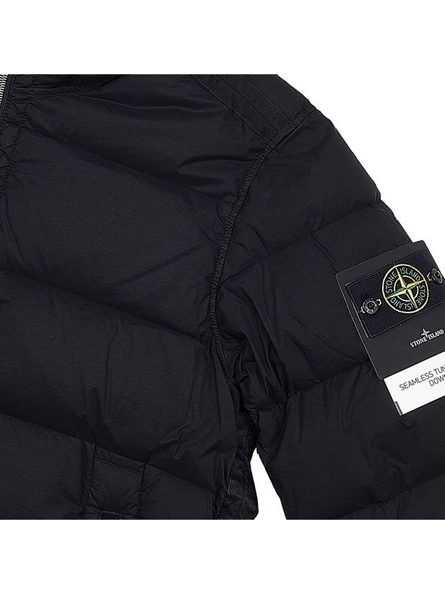 Seamless Logo Nylon Hooded Padded Jacket Black - STONE ISLAND - BALAAN 5