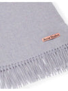 Logo Wool Fringe Muffler Powder Blue Melange - ACNE STUDIOS - BALAAN 4