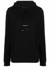 Signature Logo Hooded Top Black - SAINT LAURENT - BALAAN 2