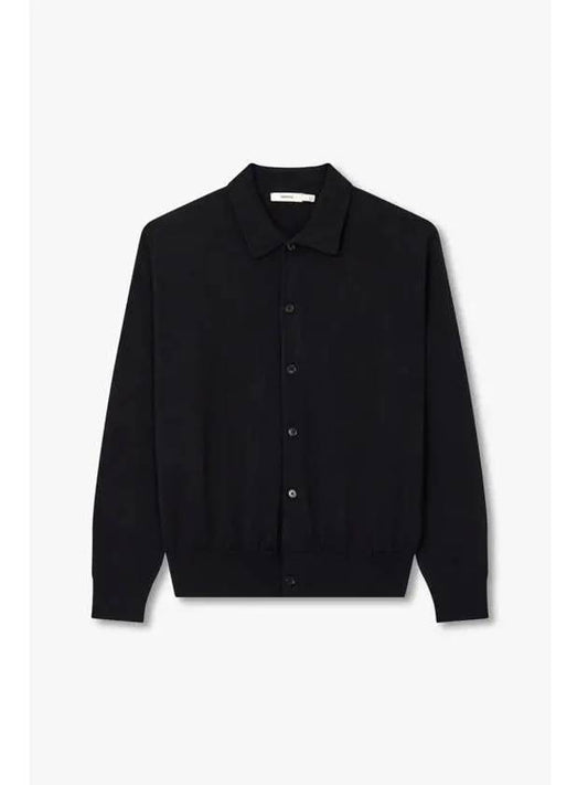 Unisex DNA knit collar shirt black - PANGAIA - BALAAN 1