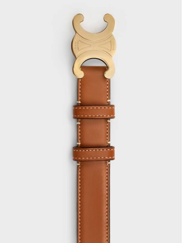 Triomphe Calfskin Medium Belt Tan - CELINE - BALAAN 2