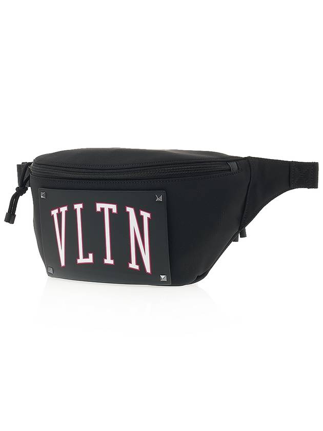 VLTN Logo Patch Belt Bag Black - VALENTINO - BALAAN.