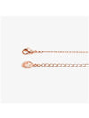 Bella V Round Pendant Necklace Pink Rose Gold - SWAROVSKI - BALAAN 6