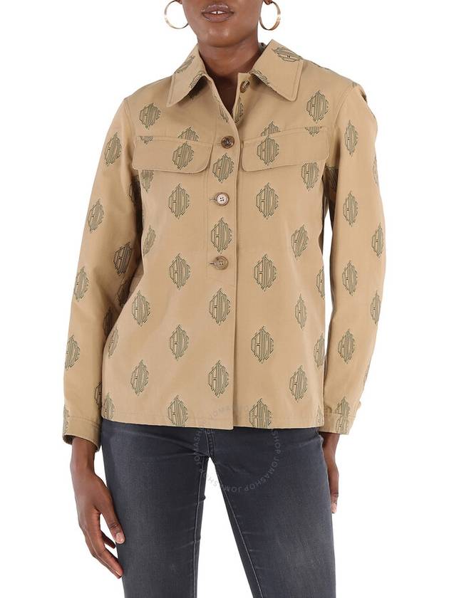 Chloe Ladies Beige Embroidered Shirt Jacket, Brand Size 36 (US Size 2) - CHLOE - BALAAN 1