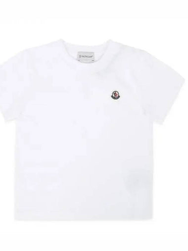 Kids Logo Patch Short Sleeve White 8C00018 83907 001 8 10A 1053601 - MONCLER - BALAAN 1