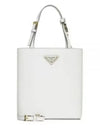 Triangle Logo Tote Bag White - PRADA - BALAAN 2