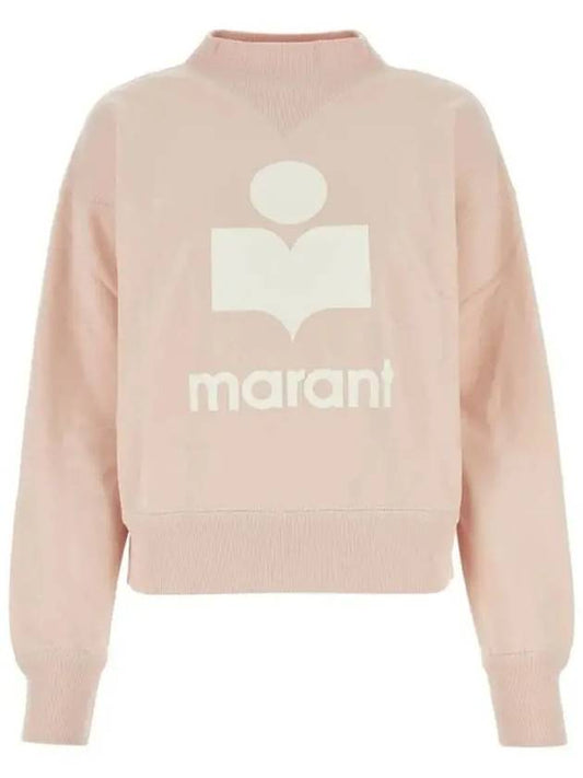 MOBY Velvet Logo Sweatshirt Pale Rose SW0003FA A1M07E PREU - ISABEL MARANT - BALAAN 1