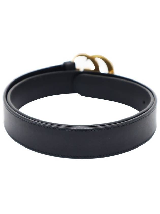 Women s Leather Black Gucci 414516 Gold Plated GG Marmont Thin Belt 80 - GUCCI - BALAAN 5