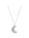 Sublima Moon Crystal Pendant Necklace Silver - SWAROVSKI - BALAAN 4