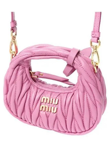 Wander Materasse Nappa Leather Micro Hobo Bag - MIU MIU - BALAAN 1