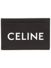 Lettering Logo Printing Card Wallet Black - CELINE - BALAAN 3