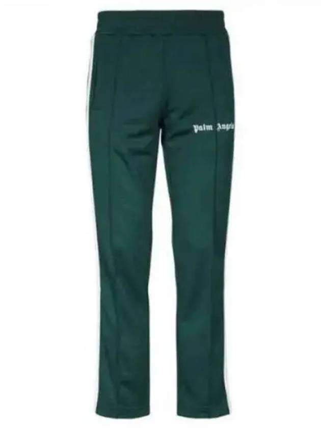 Men's Logo Print Track Pants Green - PALM ANGELS - BALAAN 2