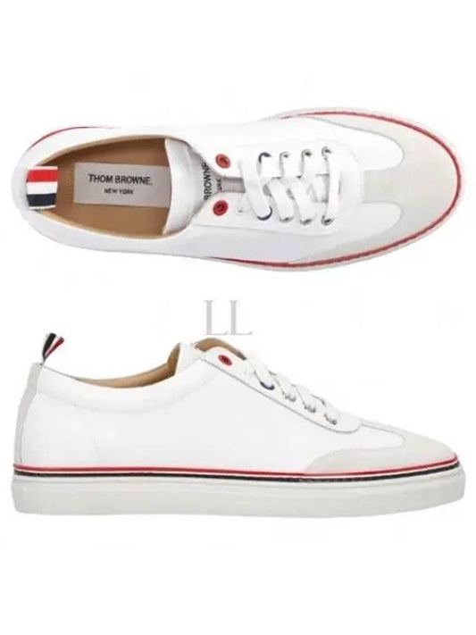 RWB Cupsole Rubber Calfskin Trainer Sneakers White - THOM BROWNE - BALAAN 2