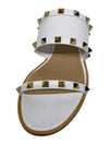 S0X28 VBP 001 Rockstud Slippers White - VALENTINO - BALAAN 7