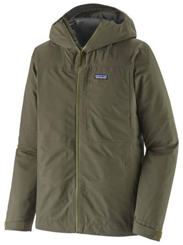 Men's Boulder Fork Rain Jacket Smolder Blue - PATAGONIA - BALAAN 2