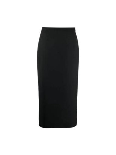 Wool Long Pencil Skirt Black - THE ROW - BALAAN 1