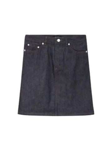 Women s Jupe Denim Skirt Indigo CODBSF06094 - A.P.C. - BALAAN 1