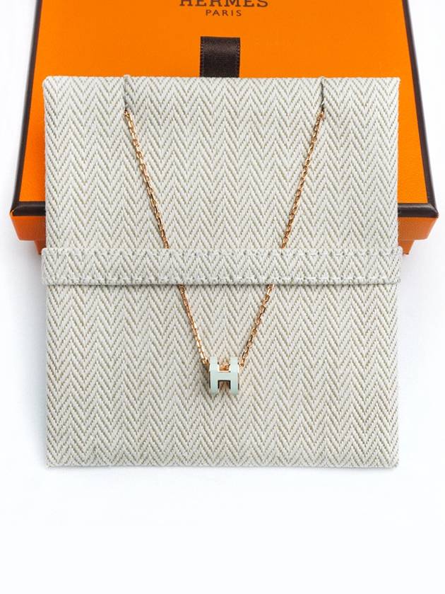 Mini Pop H Pendant Necklace Rose Gold - HERMES - BALAAN 2