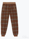 Check Fleece Track Pants Brown - BURBERRY - BALAAN 2