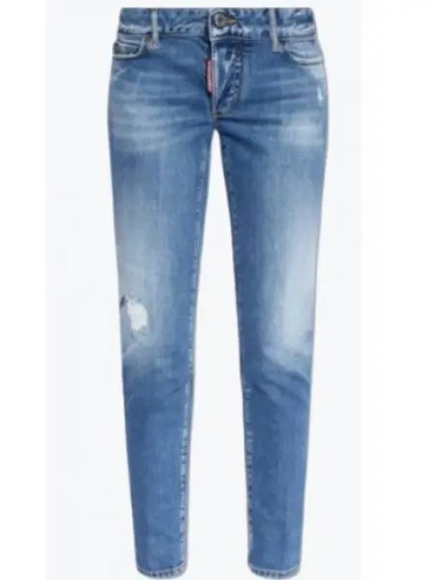 Medium Preppy Wash Jennifer Straight Jeans Blue - DSQUARED2 - BALAAN 2